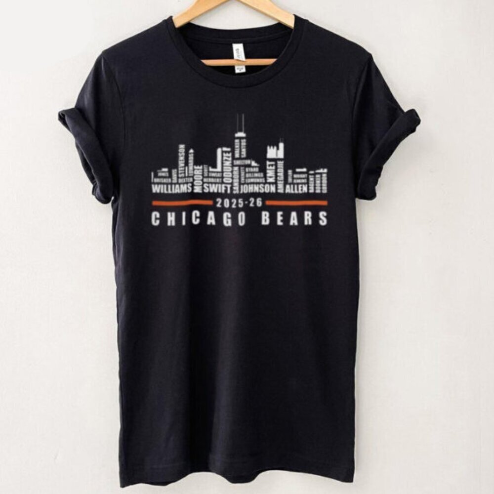 Bears 2025 26 Season Player Skyline Graphic T Shirt .